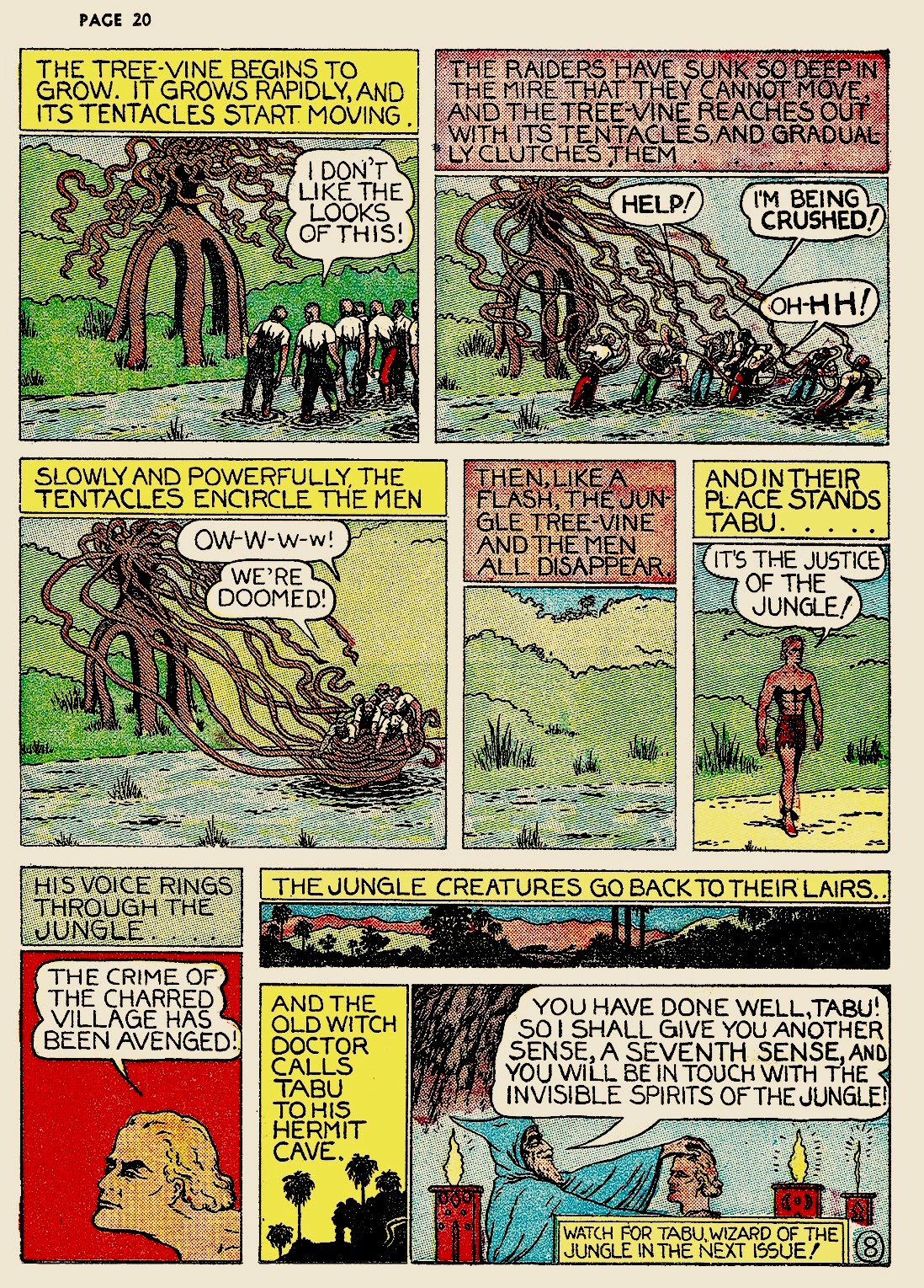 Fletcher-Hanks-Jungle Comics # 1-tentacles