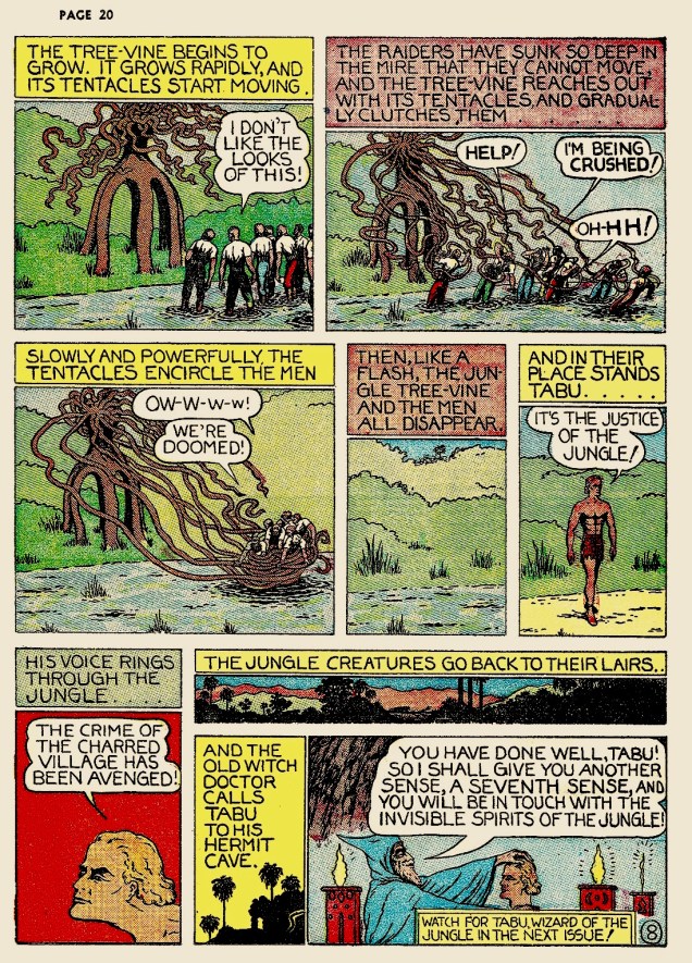 Fletcher-Hanks-Jungle Comics # 1-tentacles